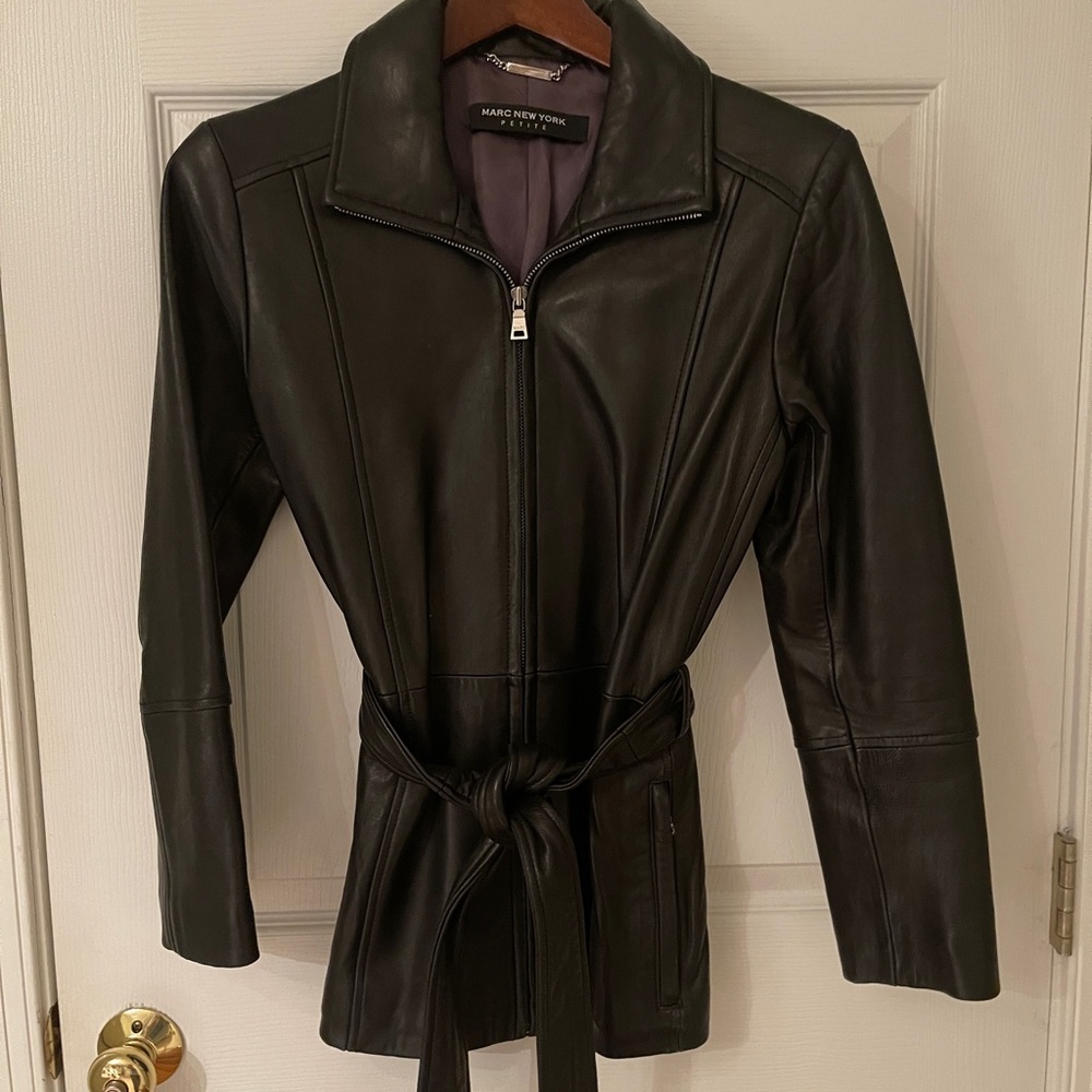 Marc New York Women's Black Leather Jacket